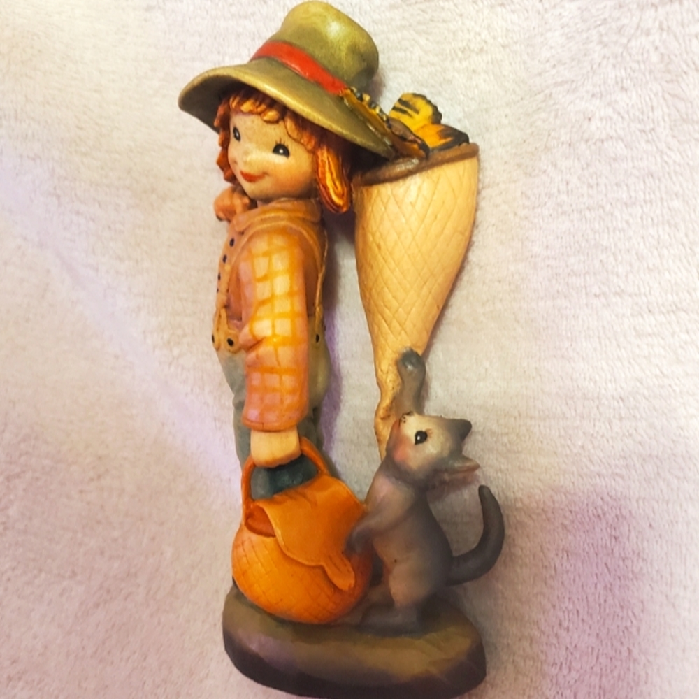 Anri Juan Ferrandiz "Butterfly Boy" Wood Figurine